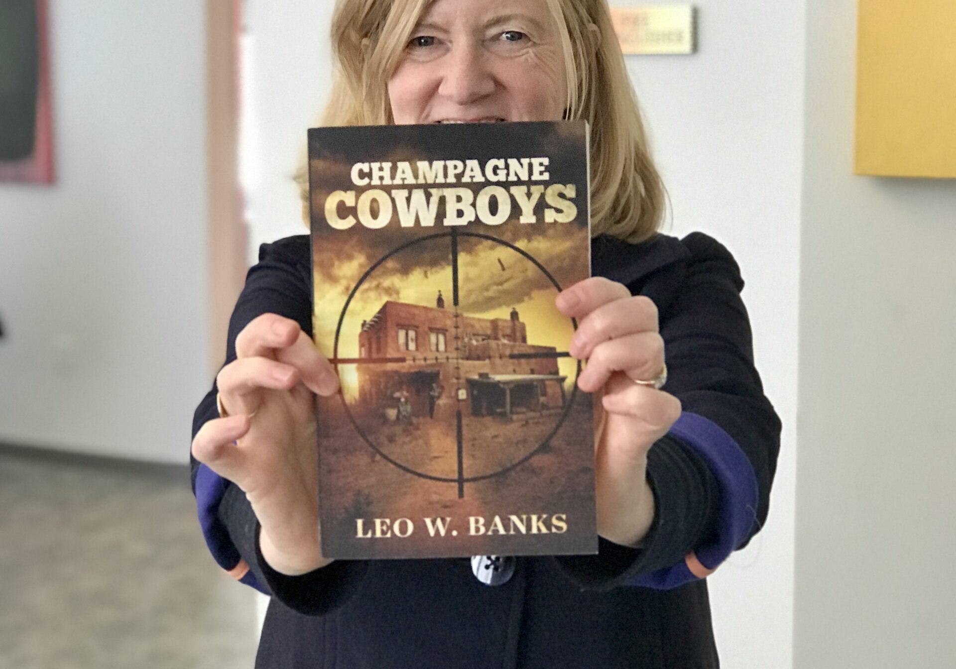 A fan with Champagne Cowboys